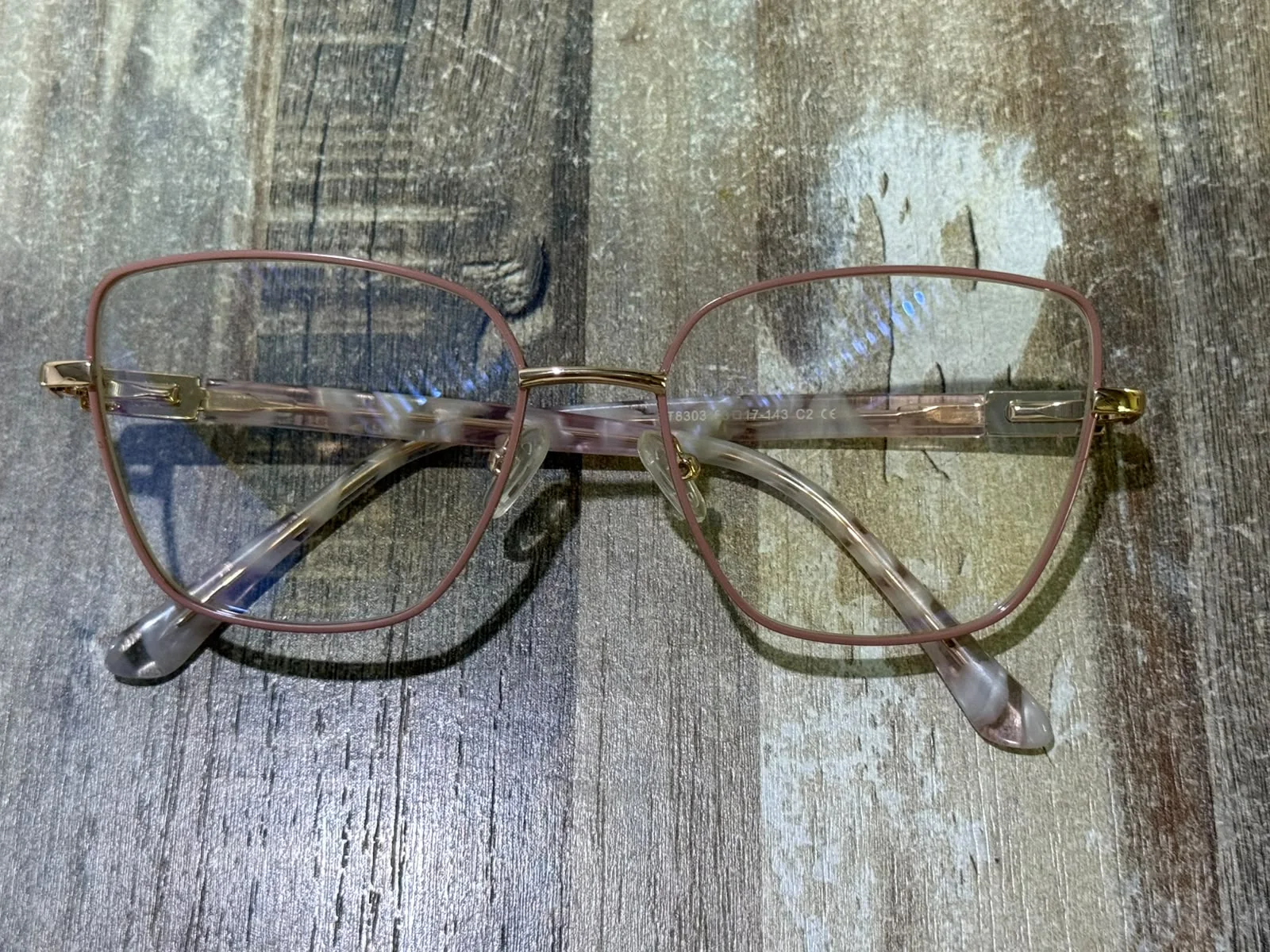 Montura Cuadrada Perla de tendencia, acetato y metal para mujer
